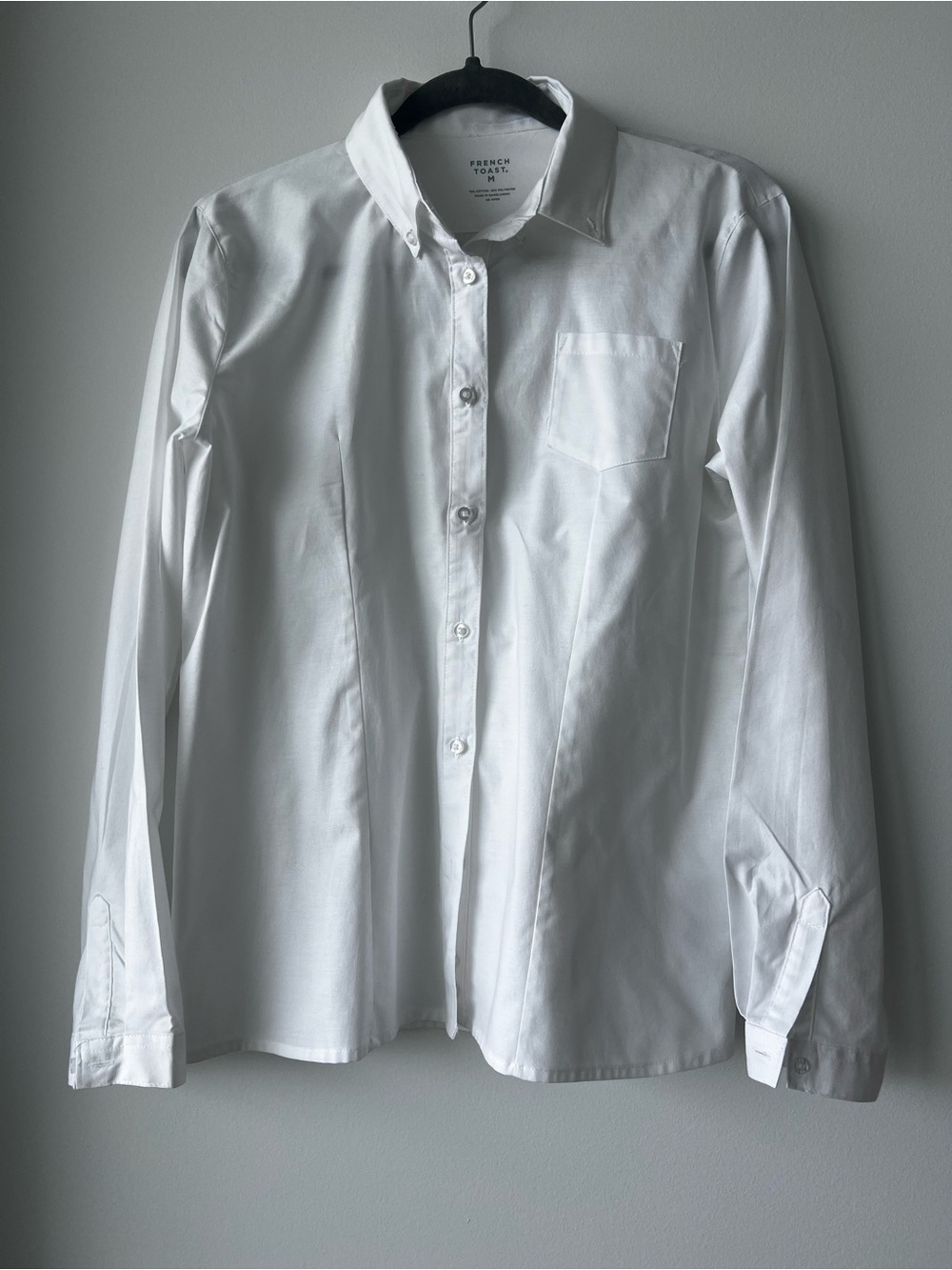 French Toast White Men's Button-Up Dress Shirt